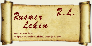 Rusmir Lekin vizit kartica